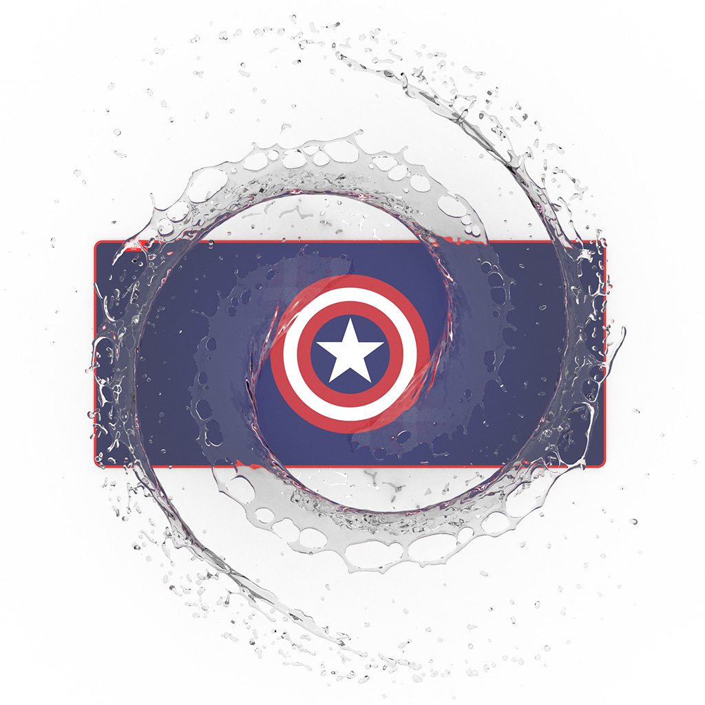 [S등급] BRAVOTEC 마블 캡틴아메리카 데스크 장패드 일반형