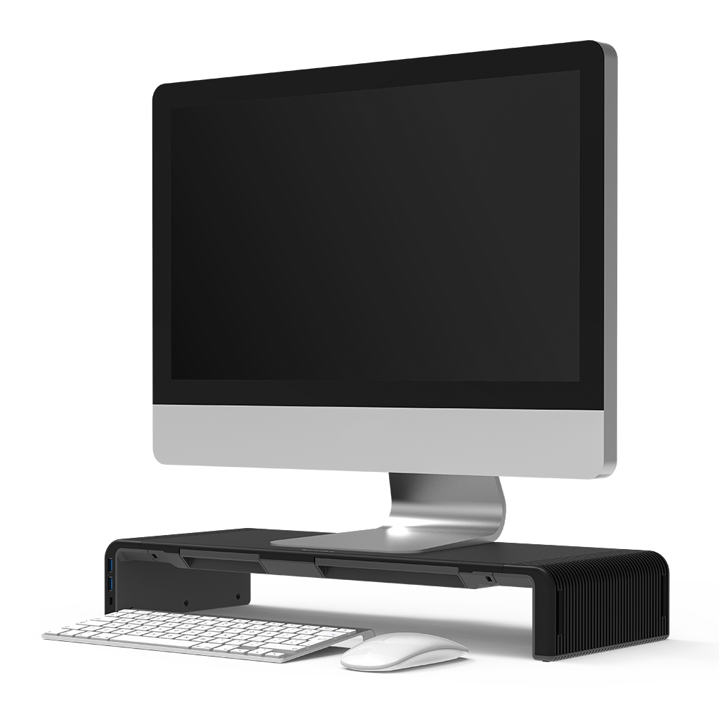 [A등급] BRAVOTEC EQUALE AP-2002 M-DESK USB 3.0 모니터받침대 BLACK