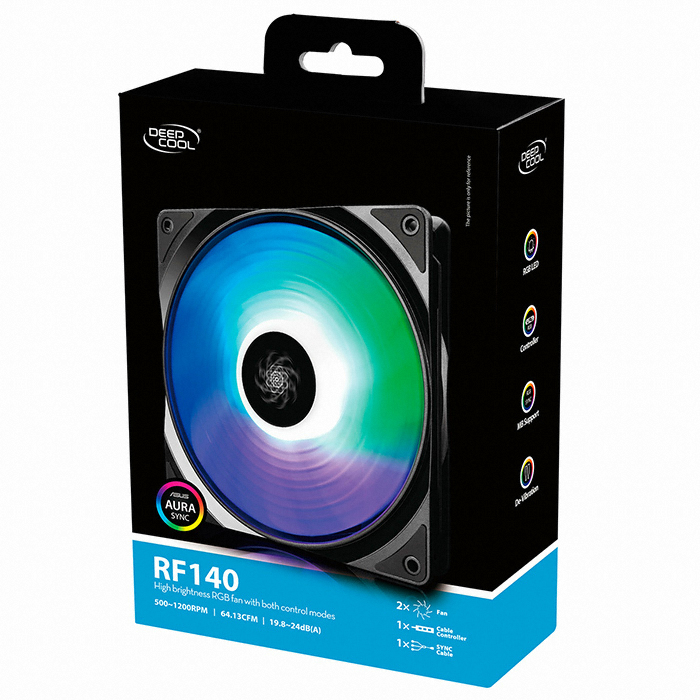 [A등급] DEEPCOOL RF140 RGB 아우라 싱크 2PACK